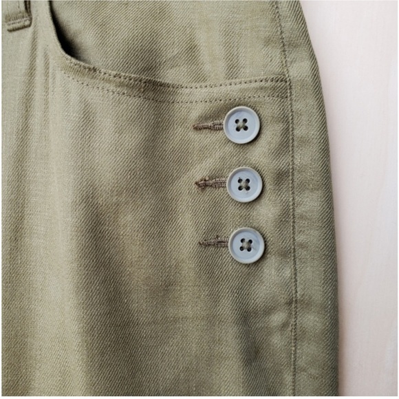 CABI Charlie Olive Green Linen Pant Style 5314 Size 2 NWOT - Picture 7 of 10